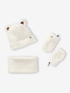 Babymode-Accessoires-Jungen Baby-Set: Mütze, Rundschal & Fäustlinge