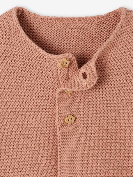 Baby Feinstrickjacke BASIC Oeko-Tex beige meliert+cappuccino+nachtblau+wollweiß 6