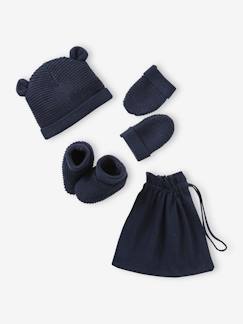 Babymode-Baby-Set: Mütze, Fäustlinge & Schühchen im Geschenkbeutel Oeko Tex