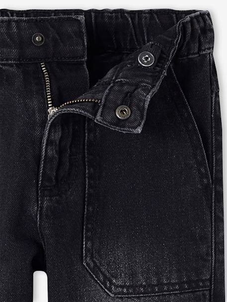 Jungen Worker-Jeans Oeko-Tex, Bundweite verstellbar blue stone+schwarz denim 10