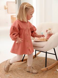 Babymode-Mädchen Baby Kleid mit Bubikragen