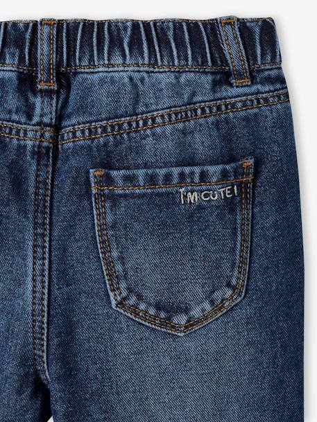 Mädchen Mom-Fit-Jeans, WATERLESS Hüftweite SLIM - blue stone+double stone+jeansblau - 12