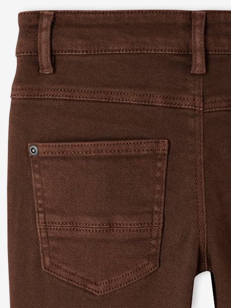 Jungen Slim-Fit-Hose, Hüftweite REGULAR, Bundweite verstellbar beige+dunkelblau+graugrün+grün+hellblau+nachtblau+schokolade+terrakotta farbe 34