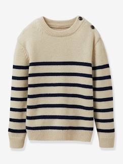 Jungenkleidung-Pullover, Strickjacken, Sweatshirts-Jungen Ringelpullover CYRILLUS