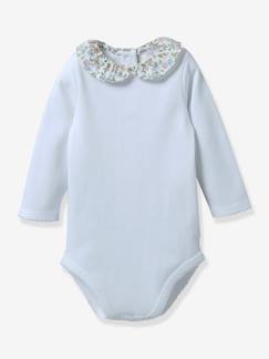 Babymode-Bodys-Baby Body mit Liberty-Kragen CYRILLUS, Bio-Baumwolle