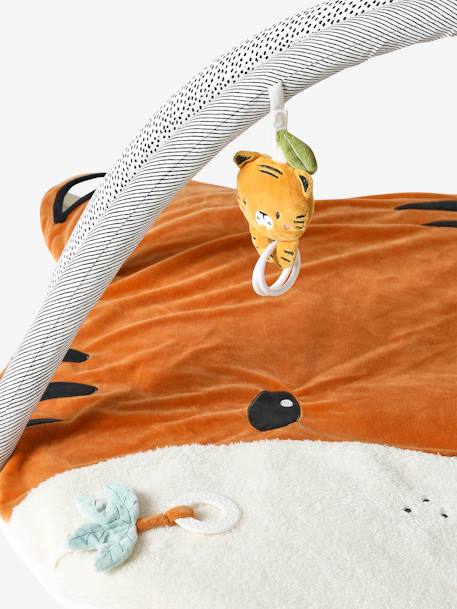 Baby Activity-Decke mit Spielbogen, Tiergesicht orange tiger/pandafreunde+weiß polarfuchs 10