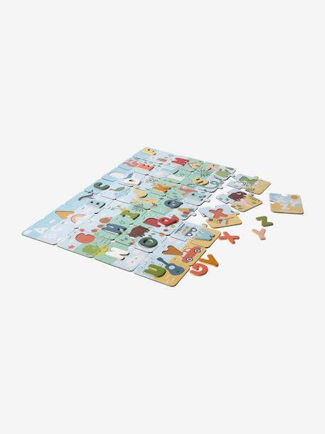 Kinder 2-in-1 ABC-Puzzle, Pappe/Holz FSC® weiß 3