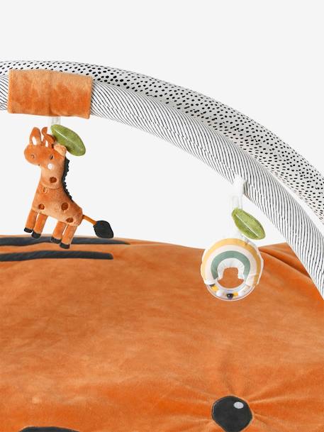 Baby Activity-Decke mit Spielbogen, Tiergesicht orange tiger/pandafreunde+weiß polarfuchs 11