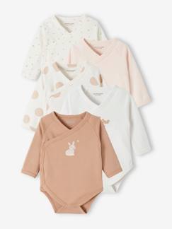 Babymode-5er-Pack Baby Wickelbodys, lange Ärmel Oeko-Tex