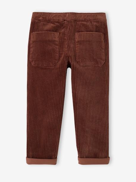 Jungen Cordhose mit Dehnbund karamell+tannengrün 5