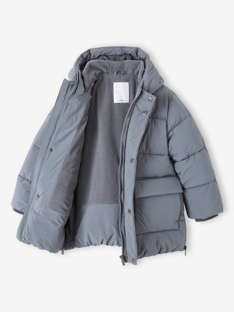 Jungen Wintermantel mit Recycling-Polyester eisblau+marine 7