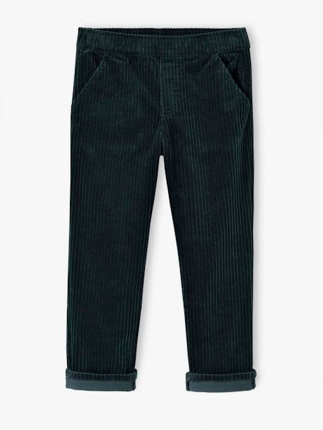 Jungen Cordhose mit Dehnbund, Bundweite verstellbar schieferblau+tannengrün 10