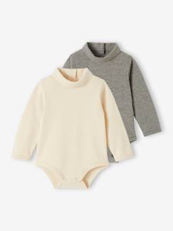 Babymode-Shirts & Rollkragenpullover-2er-Pack Baby Bodys mit Rollkragen Oeko-Tex