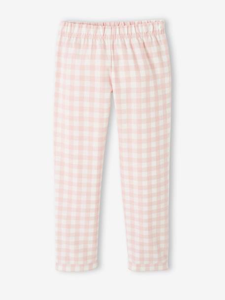 Mädchen Schlafanzug mit Flanellhose, Regenbogen rosa 3