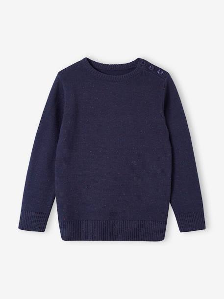 Jungen Pullover marine+sandfarben 1