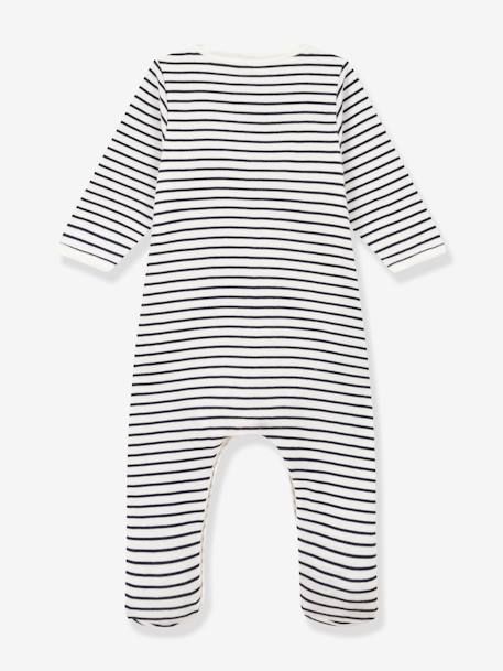 Baby 2-in-1-Strampler Bodyjama PETIT BATEAU - weiß bedruckt - 2