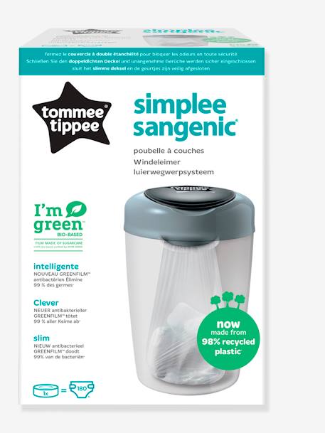 Windeleimer Sangenic Simplee TOMMEE TIPPEE inkl. 1 Nachfüllkassette - weiß/grau - 2