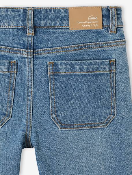 Mädchen Flare-Jeans, 7/8 blue stone+jeansblau 6