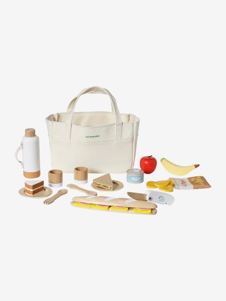 Kinder Picknick-Spielset aus Holz FSC® karamell 2