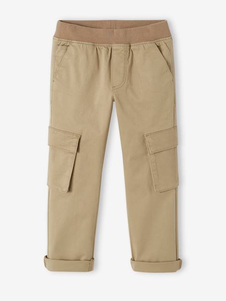 Jungen Cargohose mit Dehnbund, Hüftweite REGULAR bronze 2