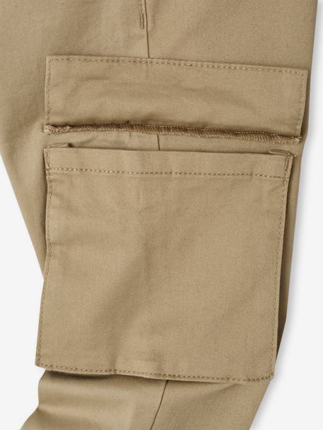 Jungen Cargohose mit Dehnbund, Hüftweite REGULAR - bronze - 4