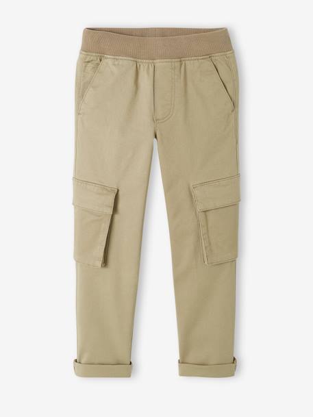 Jungen Cargohose, Hüftweite SLIM - bronze+schiefergrau - 1