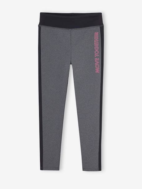 Mädchen Sport-Leggings - grau meliert+grün+koralle+marine+marine+pudrig rosa - 1