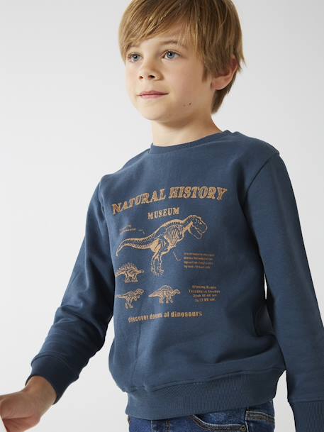 Jungen Sweatshirt BASIC - nachtblau+pekannüsse - 1