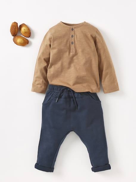 Sweathose für Jungen Baby  BASIC Oeko-Tex dunkelblau+dunkelrosa+graublau+graugrün+hellgrau meliert+karamell+sand 11