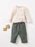 Baby Sweathose, Dehnbund BASIC Oeko-Tex nachtblau+rosenholz+tanne 10