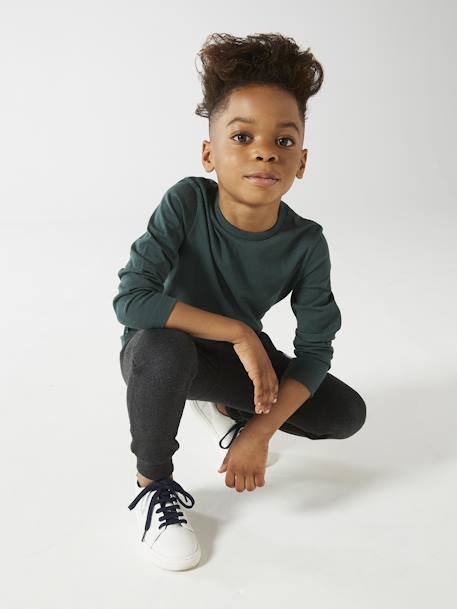 Jungen Langarmshirt BASIC, personalisierbar Oeko-Tex camelfarben+dunkelblau+khaki+marine+tannengrün+wollweiß 10