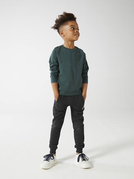 Jungen Langarmshirt BASIC, personalisierbar Oeko-Tex - dunkelblau+khaki+marine+rosenholz+wollweiß - 7