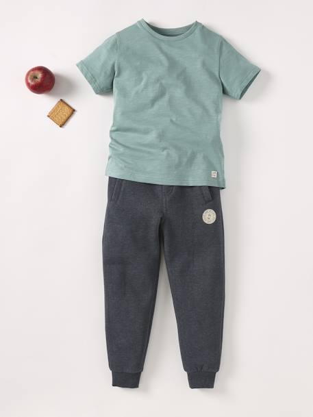 Jungen T-Shirt BASIC, personalisierbar Oeko-Tex - blaugrau+bordeaux+graugrün+mandarine+marine+wollweiß - 23