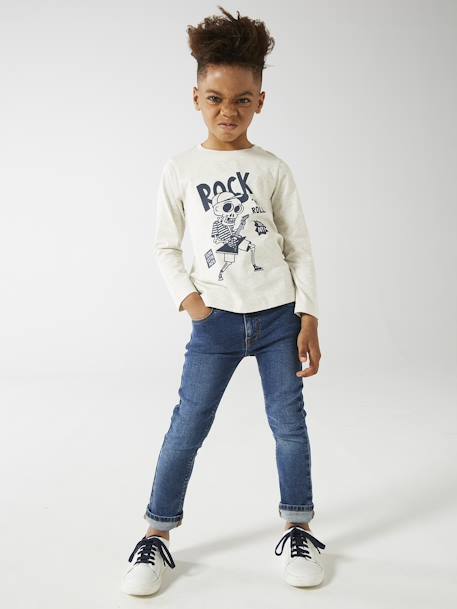 Jungen Shirt BASIC Oeko-Tex beige meliert+graublau+nachtblau+ocker+pekannuss+weiß+weiß meliert 5