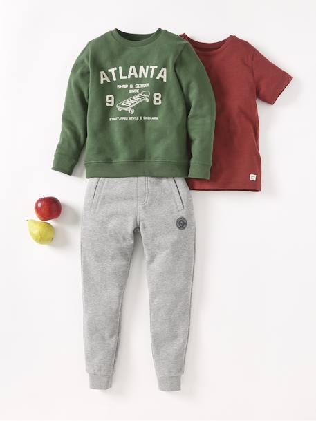 Jungen Sweathose BASIC Oeko-Tex dunkelblau+grau meliert+hellbraun+marine meliert+rot+schwarz+schwarz meliert+senfgelb+tannengrün 12