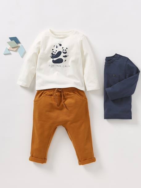 2er-Pack Baby Shirts BASICS pekannuss+wollweiß 12