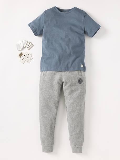 Jungen T-Shirt BASIC, personalisierbar Oeko-Tex - blaugrau+bordeaux+graugrün+mandarine+marine+wollweiß - 7