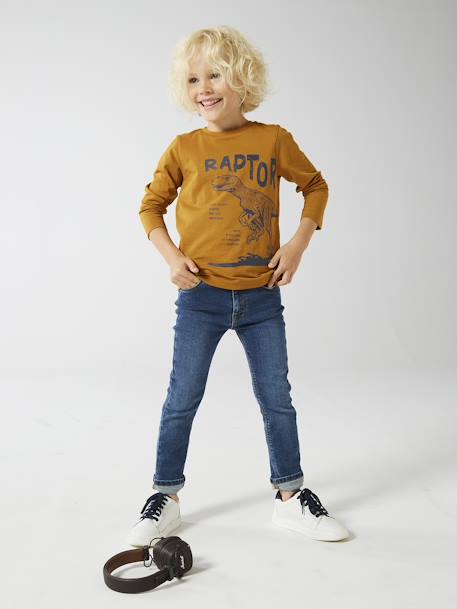 Jungen Shirt BASIC Oeko-Tex beige meliert+graublau+nachtblau+ocker+pekannuss+weiß+weiß meliert 17