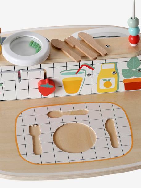 Kinder Activity-Tisch mit Spielküche, Holz FSC® natur 11