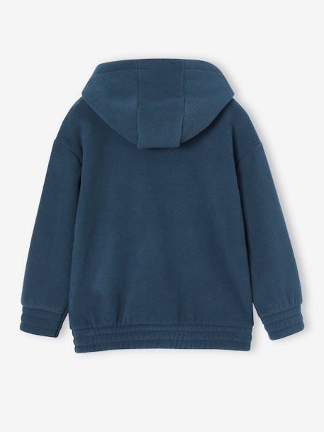 Jungen Fleecepullover mit Kapuze nachtblau 3