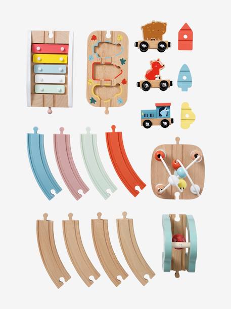 12-teilige Kleinkinder Holzeisenbahn FSC® natur 3