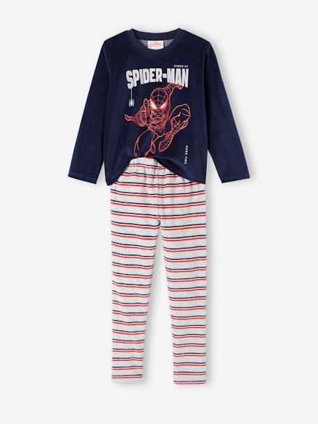 Kinder Samt-Schlafanzug MARVEL SPIDERMAN marine 1