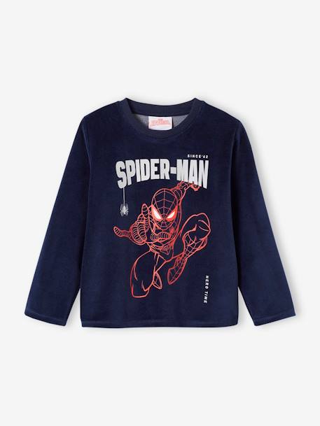 Kinder Samt-Schlafanzug MARVEL SPIDERMAN marine 2