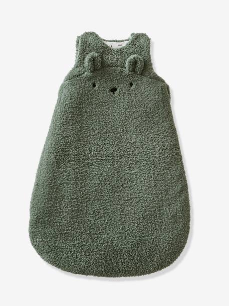 Baby Winterschlafsack GRÜNER WALD, Ärmel abnehmbar Oeko Tex - braun/bär+salbeigrün+wollweiß/eisbär - 9