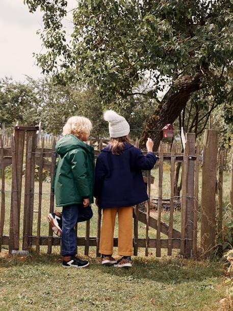 Jungen Winterjacke mit Kapuze grün 8