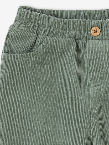 Baby Cordhose mit Dehnbund graublau+moosgrün+nachtblau 6