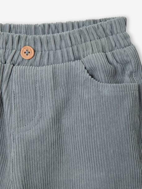 Baby Cordhose mit Dehnbund graublau+moosgrün+nachtblau 3