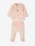 Weihnachtlicher Baby Samt-Schlafanzug Oeko-Tex - pudrig rosa - 1