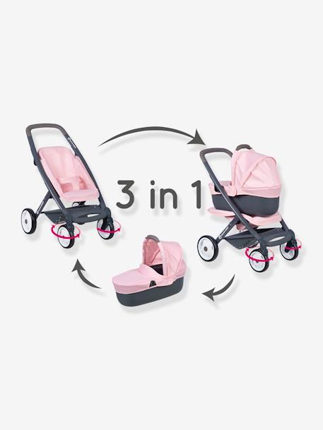 Puppenkinderwagen, 3-in-1-Kombi-Kinderwagen Maxi Cosi SMOBY grün+rosa 11