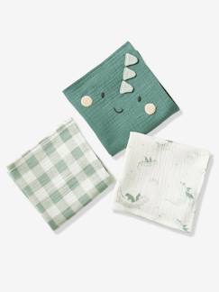 Spielzeug-Baby-Kuscheltiere & Stofftiere-3er-Pack Baby Wickeltücher DRACHE Oeko-Tex